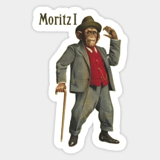 Moritz 1  Monkey in suit Sticker